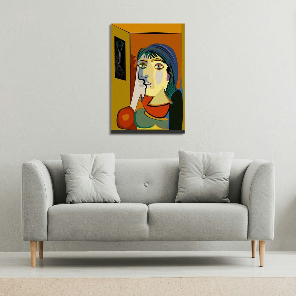 image 1 of thinking woman (Canvas Print) 101 x 77 x 4cm