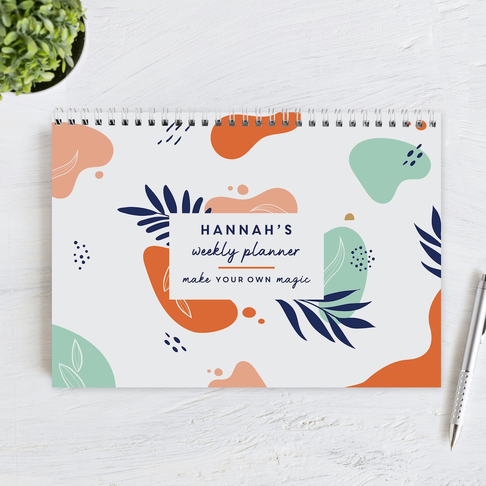 image 1 of Personalised Tropical A4 Desk Planner