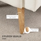 image 4 of HOMCOM Nordic Leisure Lounge Sofa Accent Chair with Pillow for Bedroom Cream