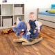 image 2 of HOMCOM Children Kids Rocking Horse Toys Plush Elephant Rocker Seat with Sound Toddler Baby Gift for 1.5 Years Plus Blue