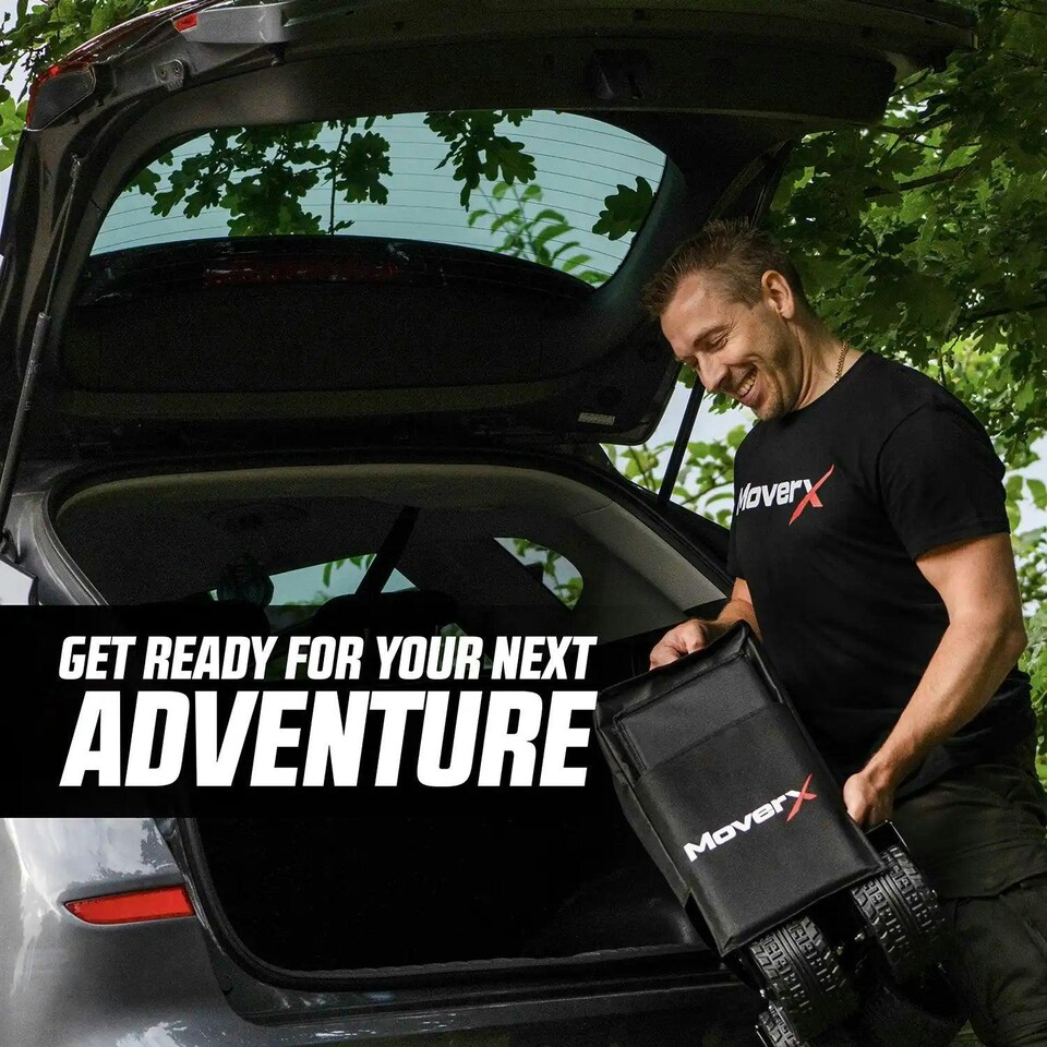 image 1 of MoverX Premium Camping Trolley, Folding Festival Wagon, Portable Camping Cart, Beach, Outdoor, Garden | Black | 300L