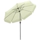 image 1 of Outsunny 2.7m Patio Parasol Garden Umbrellas Outdoor Sun Shade Table Umbrella with Tilt, Crank, 8 Ribs, Ruffles, White