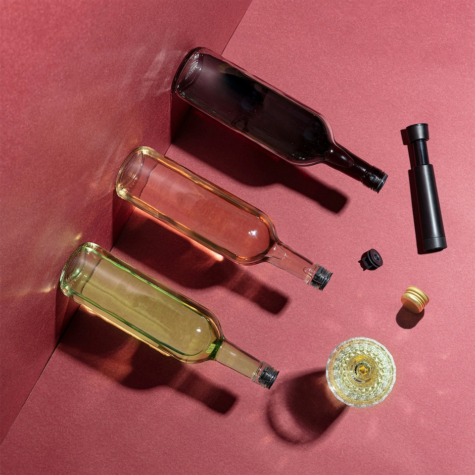 image 1 of Airtender Vacuum Wine Pump Set with 6 Wine Stoppers