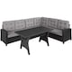 image 1 of Garden Furniture Set Catania - for 6 people, weather-resistant, thick cushions | Black | black | 120 x 65 x 73 cm | 1