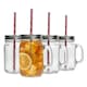 image 1 of Rink Drink Mason Drinking Jar Glasses with Straws - 450ml - Pack of 4 Clear