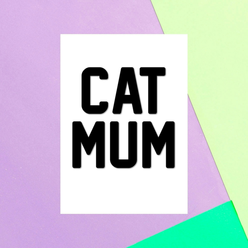 Cat Mum Greetings Card