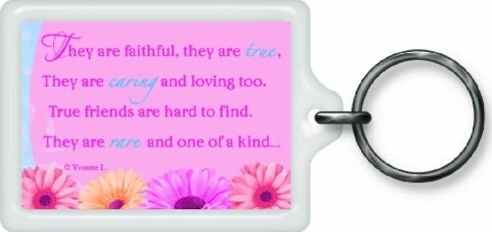 image 1 of True Friends Are Fore Sentimental Keyring - Birthday Christmas Gift