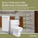 image 4 of Balterley Retro Cloakroom Bundle - Fluted Floor Standing Vanity Unit, WC Unit, Cistern, Toilet Pan & Tap - Balterley | White | Satin White