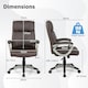 image 2 of COSTWAY Executive Office Chair Computer Desk Chair Brown Brown