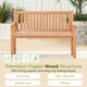 image 9 of COSTWAY 120 CM Outdoor Bench Solid Wood Garden Bench Brown