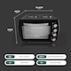 image 2 of DMD 35L Mini Oven with Dual Hot Plates, 100-250°C Temperature Control, 120min Timer, Wire Rack and Baking Tray