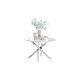 image 1 of Furniturebox Novara 120cm White High Gloss Table (Silver)