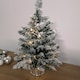 image 1 of 2ft (60cm) Pre Lit Battery LED Snow Flocked Miniature Christmas Tree with Timer