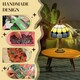 image 4 of HOMCOM Antique Table Lamp, for Bedroom Bedside, Bulb not Included, Blue
