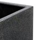 image 3 of Primrose Poly Terrazzo Stone Small Black Outdoor Patio Trough Planter 80cm