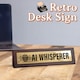 image 3 of Wooden Desk Sign - AI Whisperer
