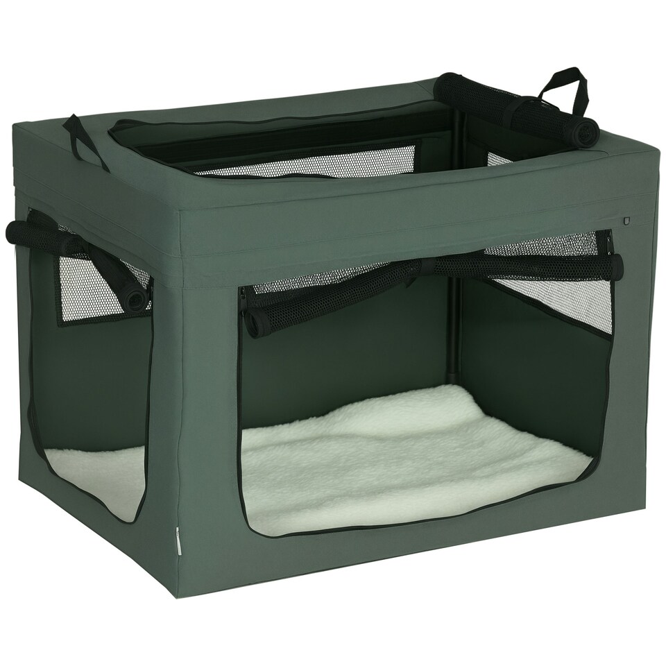 image 1 of PawHut 80cm Soft Side Pet Carrier w/ Cushion, for Medium Dogs - Grey