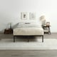 image 2 of Hertford Modern Low Platform Black Metal Bed Frame (Double)