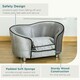 image 5 of PawHut Dog Sofa Pet Chair, Kitten Bed Couch w/ Wooden Frame, Removable Cushion