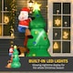 image 3 of HOMCOM 6ft Inflatable Christmas Tree, LED Lighted with Santa Claus Dog for Home Indoor Outdoor Garden Lawn Decoration Party Prop