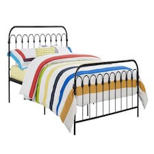 Bright Pop Metal Bed Black, Double