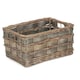 image 3 of Set of 4 Unlined Grey Scandi Storage Basket | Grey | Grey | Not provided