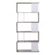 image 2 of Maze Open Bookcase 4 Shelves in Jackson Hickory Oak and White