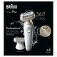 image 2 of Braun Silk-épil 9 Flex, Epilator For Easy Hair Removal, 9-041 3D, White/Gold