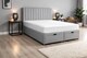image 2 of Lift Up Ottoman Apollo Silver Plush 4ft Small Double Bed Set Headboard with Mattress