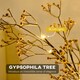 image 4 of HOMCOM 6ft Artificial Tree with Warm White LED Lights, Baby Breath Flowers