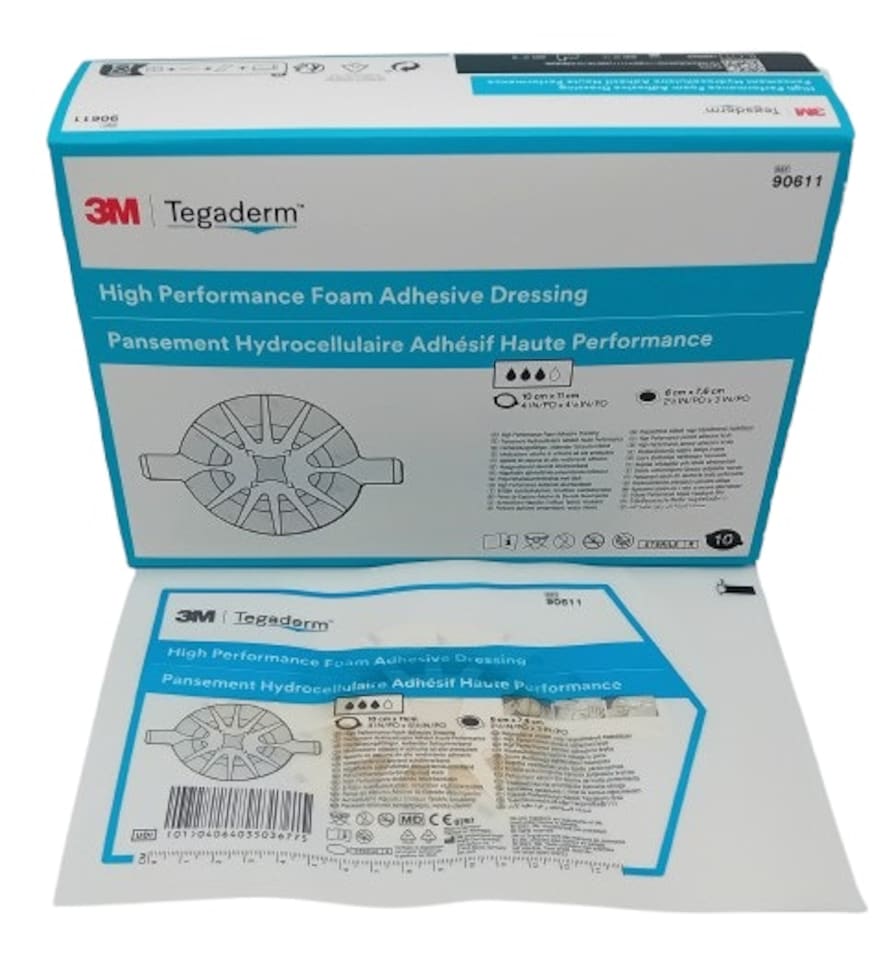 image 1 of Tegaderm High Performance Foam Adhesive Dressing 10cm x 11cm Box of 10