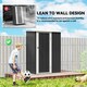 image 5 of Outsunny Outdoor Storage Shed Steel Garden Shed w/ Lockable Door Dark Grey
