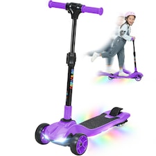 AIYAPLAY Electric Scooter for Age 6-10, 3 Wheel Foldable Kids Scooter | Purple