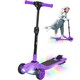 image 1 of AIYAPLAY Electric Scooter for Age 6-10, 3 Wheel Foldable Kids Scooter | Purple