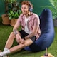 image 7 of Icon Dalton High Back Adult Gaming Indoor Outdoor Bean Bag Chair, Navy