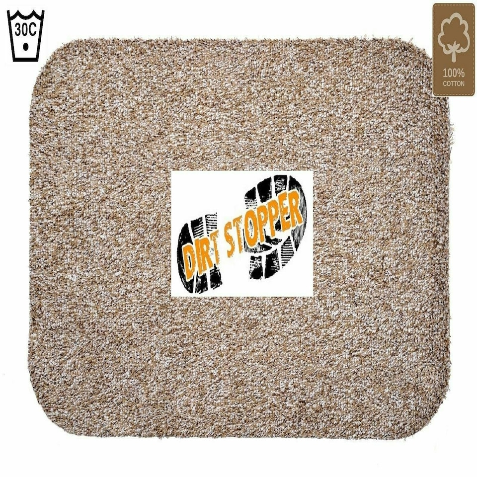 image 1 of Dirt Stopper Doormat Runner 65x150cm - Speckled Brown & White
