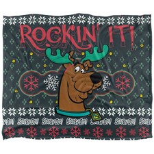 Scooby Doo Rockin It Christmas Blanket - Multicoloured - One Size