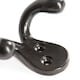image 2 of Hammer & Tongs Double Coat Hook - W70mm x H50mm - Black | Black | Black | One Size