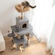 image 3 of COSTWAY 128 CM Tall Cat Tree Multi-Level Aesthetic Grey