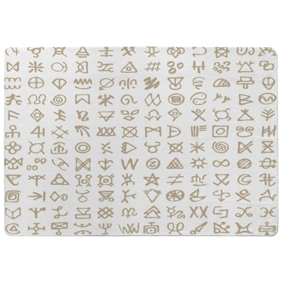 image 1 of Viking ritual symbols (Rug) White | XL: 160x230cm