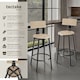 image 2 of 2 Bar stools Poole | Brown | industrial wood light, oak Sonoma | 46,50 x 46,50 x 104 cm | 2