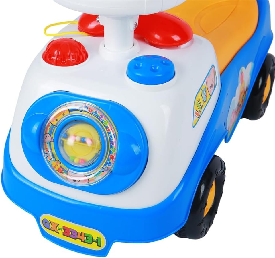image 1 of Alivio Kids First Ride On Car with Sounds & Storage Box Non-Slip Wheels (Blue)