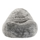 image 3 of Kenai Faux Fur Bean Bag Lounger Arctic Wolf Grey Giant Bean Bag Chair | Grey | Arctic Wolf Grey | XL | 1