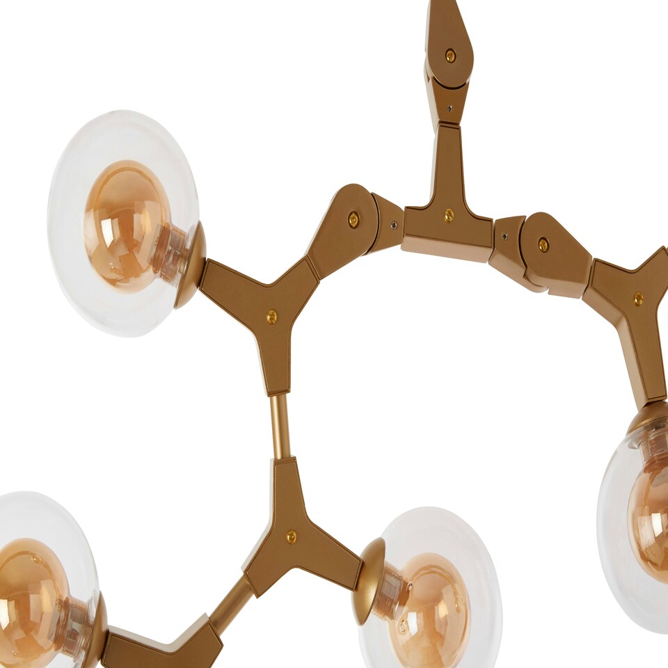 image 1 of Interiors by Premier 12 Arm Gold Finish Pendant Light