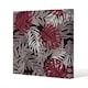 image 1 of Tropical Leaves in Red, White & Grey (Canvas Print) 77 x 77 x 4cm
