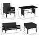 image 7 of Outsunny 6 Pieces Rattan Garden Furniture Sofa Set, White