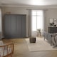 image 7 of Paris Wardrobe with 4 Doors and 2 Drawers in Matt Grey
