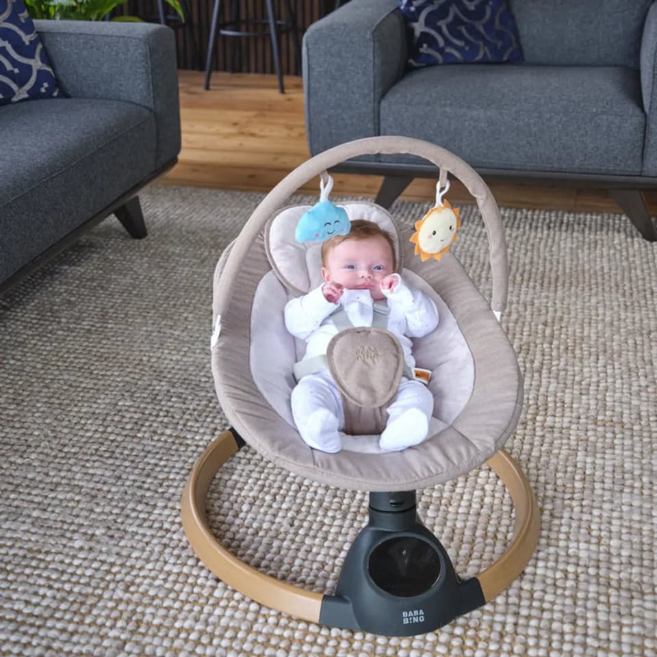image 1 of Bababing Hub 2 Electric Baby Swing Bluetooth-Enabled Automatic Rocker