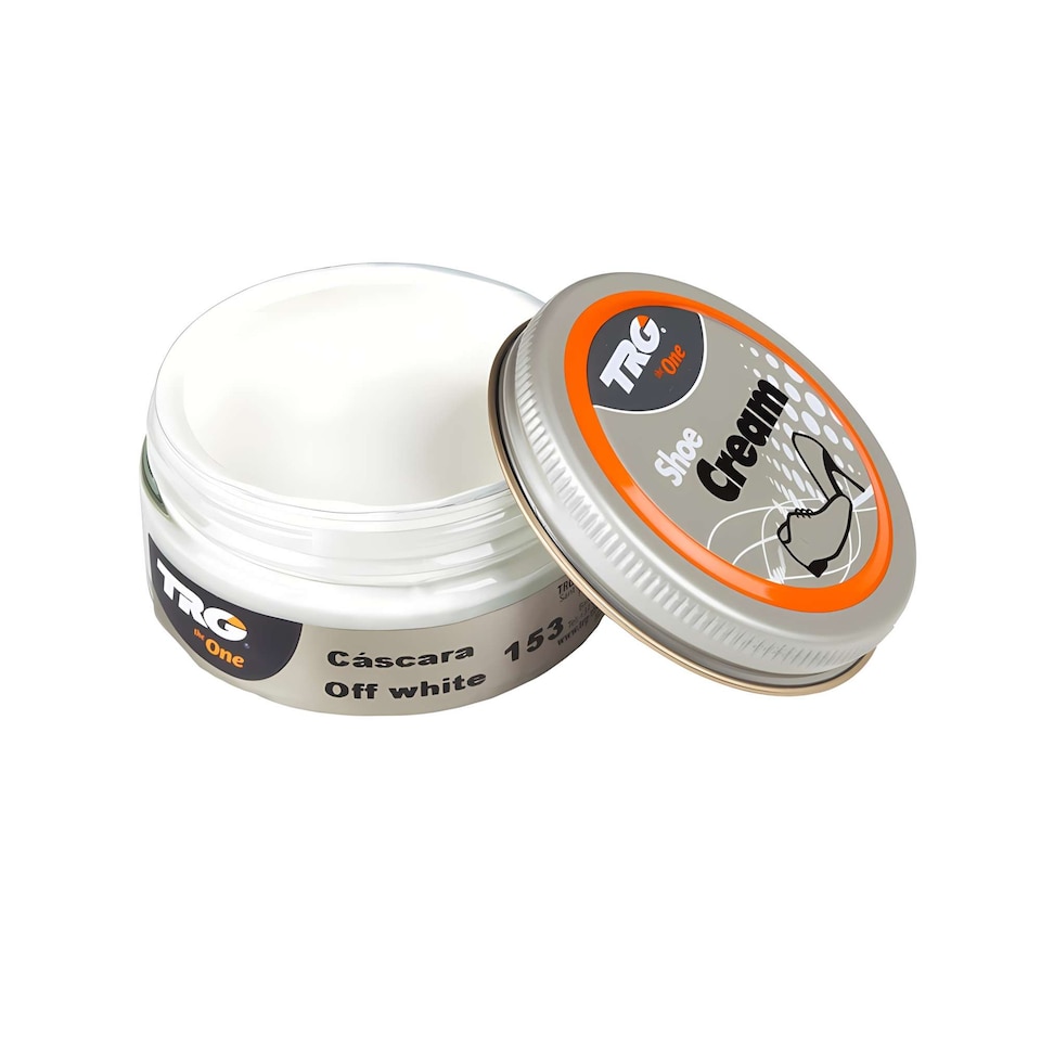 image 1 of TRG Shoe Cream - Polish and Leather Care for Shoes, Boots and Footwear 50ml | White | Off White