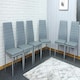 image 3 of Leather Dining Chairs Set of 6 Grey Kitchen Chairs Grey